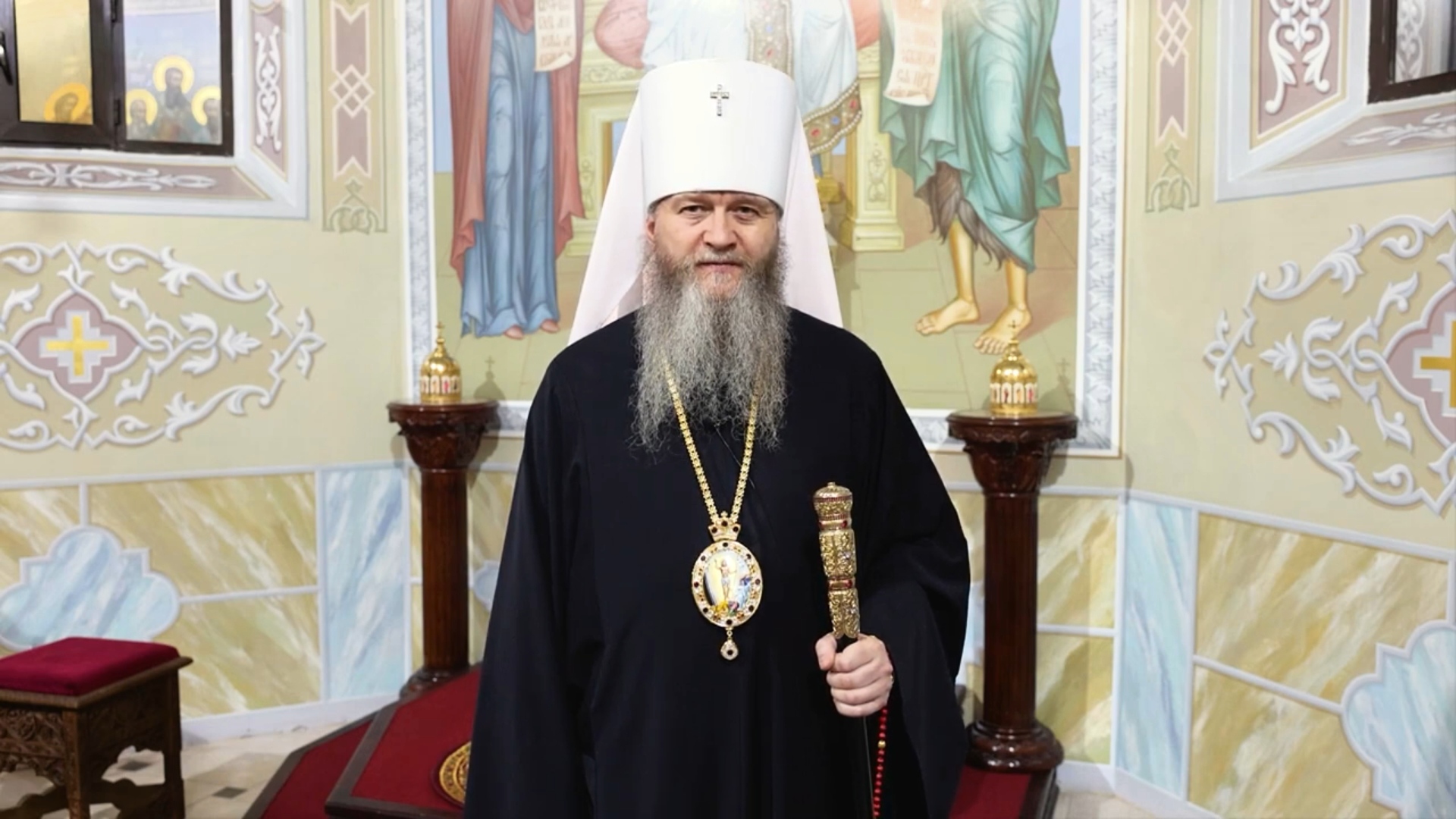 Подробнее о статье Видеопоздравление митрополита Пантелеимона с праздником Пасхи Христовой